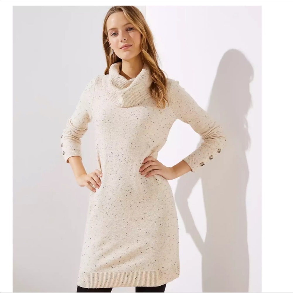 Loft Cowl Neck Sweater Dress